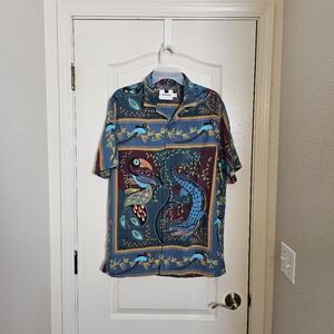 Mens Topman button down shirt Sz XL fits more like large.